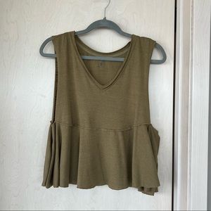 Free People Movement Tank in Olive, Size M Good Condition